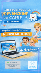 illustrazione Settimana mondiale per la prevenzione della carie nei bambini