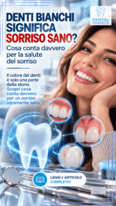 Illustrazione di ragazza sorridente che mostra un sorriso sano per l'articolo denti bianchi sorriso sano per lo Studio Dentistico Dental Praeneste a Palestrina